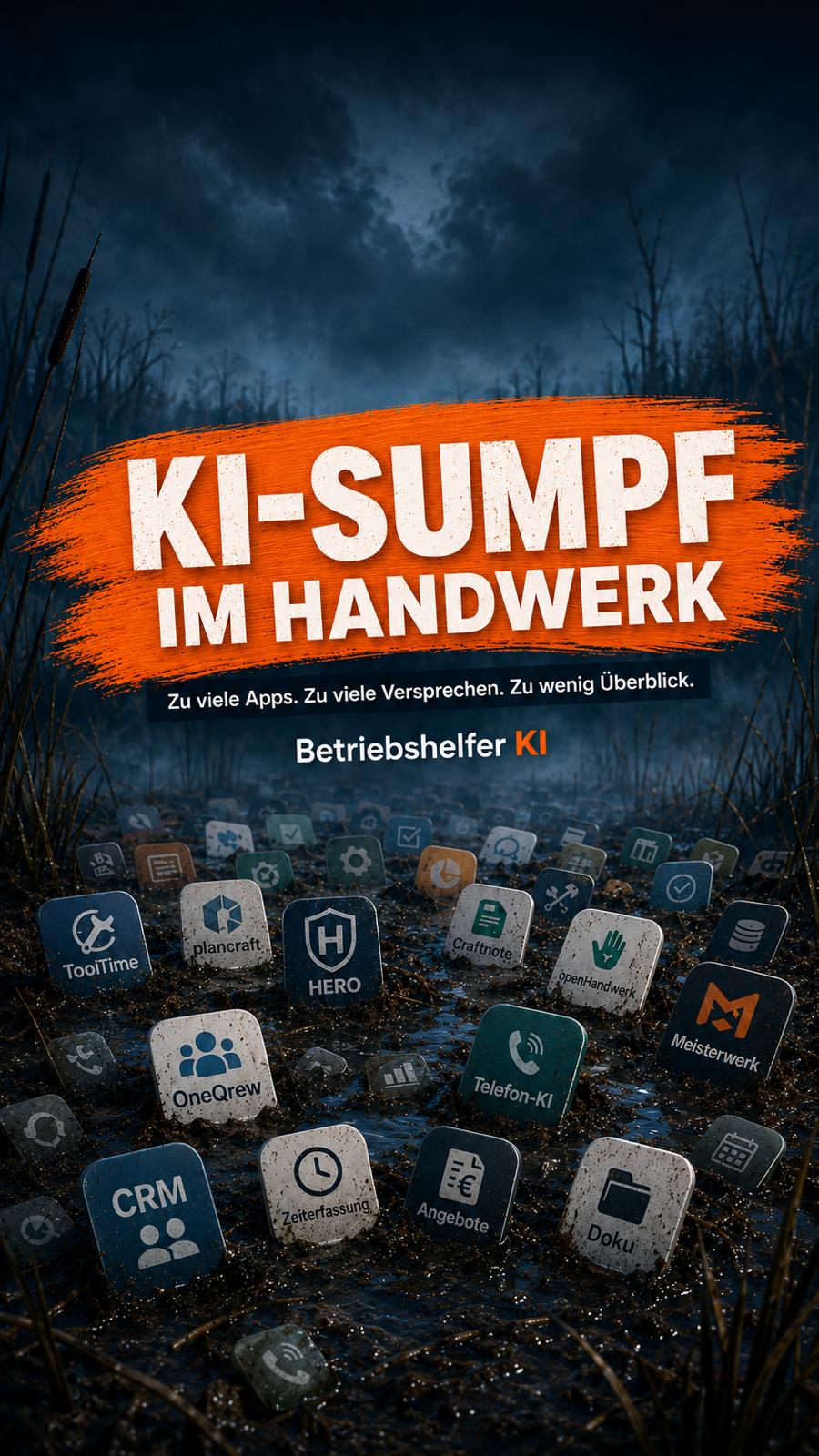 KI-Sumpf im Handwerk – zu viele Apps, zu viele Versprechen, zu wenig Überblick